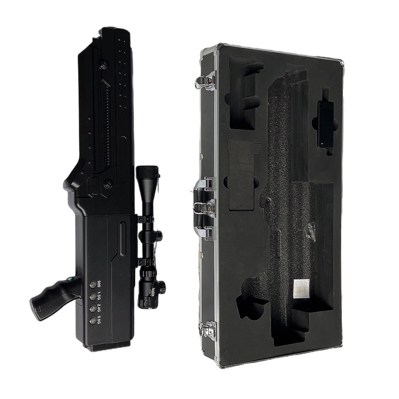  阿里手持便携式枪型低空防御反制四通道A型