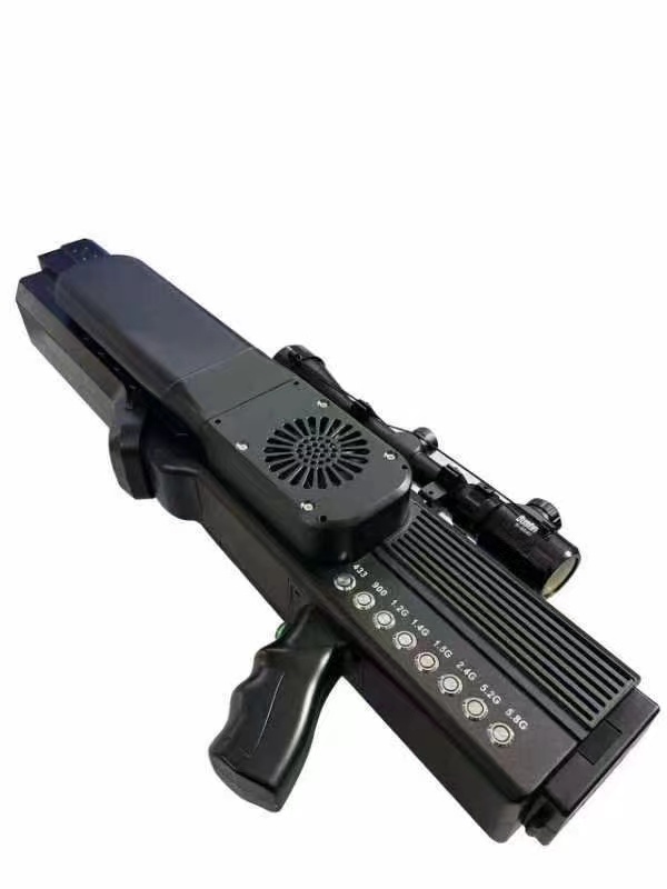  阿里手持便携式枪型低空防御反制八通道